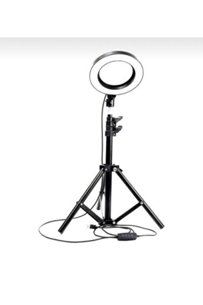 faseb Youtuber Led Tripod Işıklı Telefon Tutucu Makyaj Işığı Ring Light Tripod