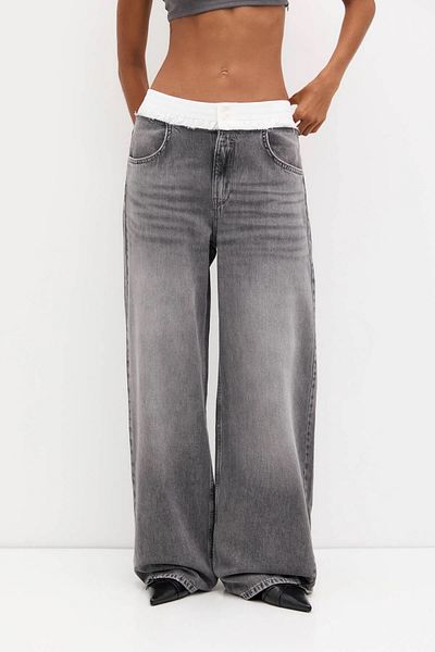 DENİKK Trend Waist Elastic Detailed Super Baggy Jean Trousers - Waist Elastic