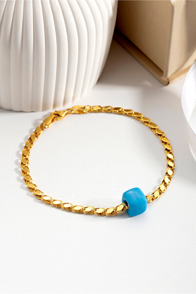 Ersöz Kuyumculuk 14 Ayar Altın Pullu Halep Bileklik / 16 Cm