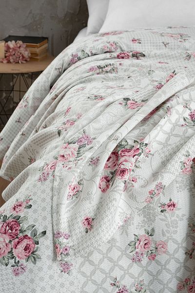 Evim 100% βαμβακερό εμπριμέ Malva Pique Μονό - 160x230 cm