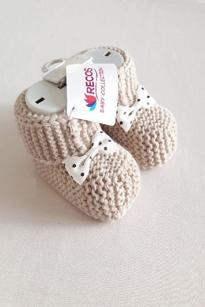Recos Baby Booties Knitted 0-6 Months