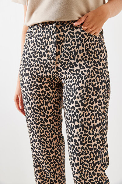 Bianco Lucci Kadın Leopar Desenli Pantolon MBMS007 60501007