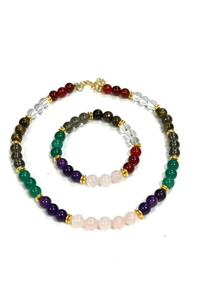 Takkı by Handan Doğaltaş 7 Temel Çakra Bilek Ve Kolye Kombin