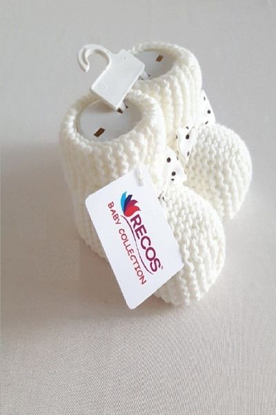 Recos Baby Booties Knitted 0-6 Months