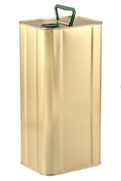 SHOPBAG Sarkap 5 Lt. Boş Zeytinyağı Tenekesi - 5000 Ml. Gold Renk (İçi ve Dışı laklıdır.)