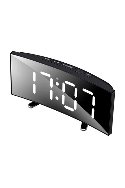 Genel Markalar WHİTE LED MIRROR CLOCK BEYAZ LED IŞIKLI SAAT MASA SAATİ ALARM ...