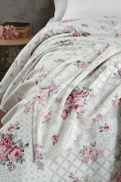 Evim 100% Bumbac Imprimat Malva Pique Dublu - 200x230 Cm