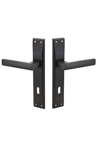 Nobel ( 7 Takım ) Avanti Mat Siyah Aynalı Kapı Kolu 3+1 Daire Seti / 5 Oda Ve 2 Wc