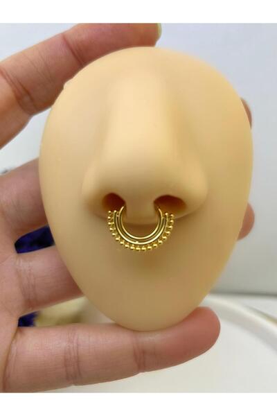 Arescollection CERRAHİ ÇELİK  DAİTH SEPTUM UYUMLU 1 ADET  MENTEŞELİ HALKA PİERCİNG