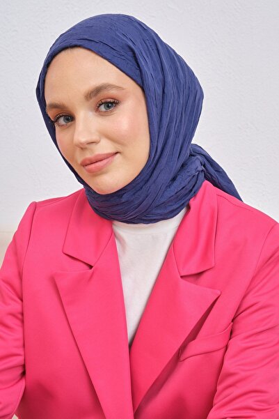 Şalland Синій шарф з бамбукового шовку