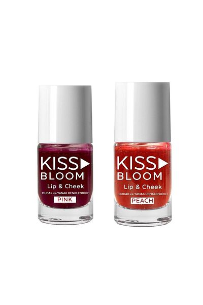 KISS & BLOOM Kiss Bloom Pink And Peach Double Lip and Cheek Colorant