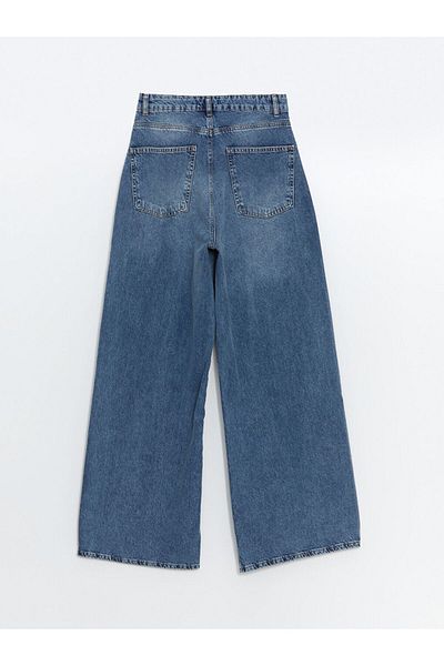 LC Waikiki Pantaloni Jean de damă cu picioare largi