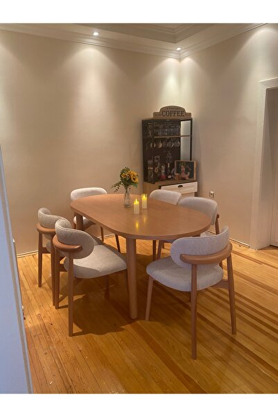 GÜNEY AKSESUAR Ahşap masa sandalye takımı