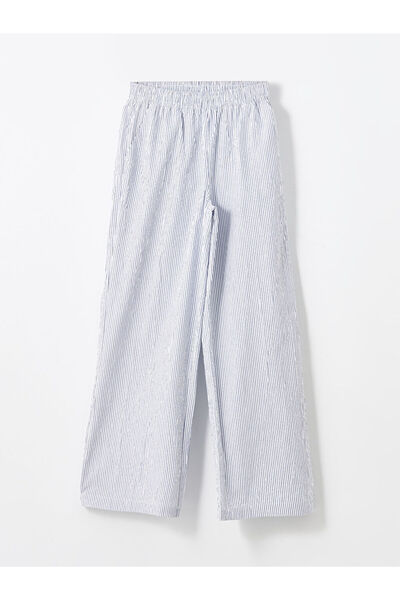 LC Waikiki Ριγέ Γυναικείο Παντελόνι - Ελαστική Μέση