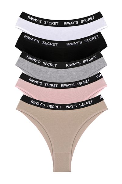 riways secret Pachet de 5 brazilian cu bandă elastică din bumbac