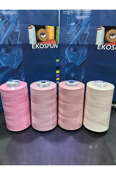 AYHANMAK Set of 4 Sewing Thread 120 No 5000m Polyester Ekospun, High Strength, Ultra Quality