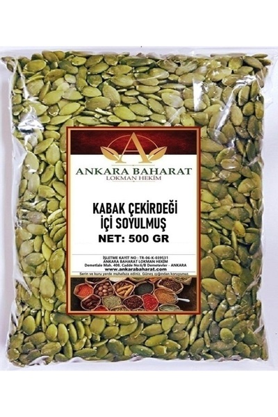 Ankara Baharat Çiğ Kabak Çekirdeği Içi - 500 gram - Soyulmuş Temiz Kabak Çeki...