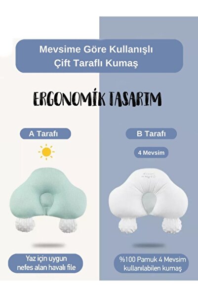 i lin baby Ayarlanabilir Düz Kafa Yastığı, Bebek Yastığı, Düz Kafa Sendromu, Kafa Yastığı , Yıkanabilen Kumaş