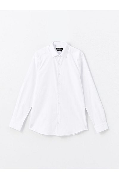 LC Waikiki Slim Fit Long Sleeve Poplin Men's Shirt