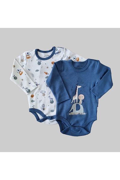 Mother Love 100% Organic 2-Piece Long Sleeve Baby Bodysuit