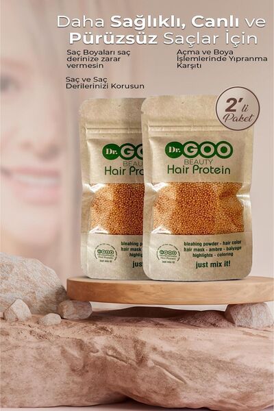 Dr. Goo Beauty 2x50gr Saç Bakım Proteini / Hair Protein - Saç Açma Ve Boya Işlemlerinde Yıpranmalara Karşı Ürün