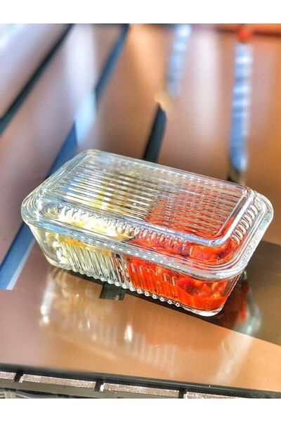 Paşabahçe Compartmented Storage Container Jam Bowl Honey Bowl