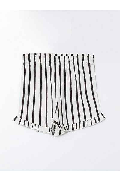 LC Waikiki Striped Elastic Waist Shorts for Baby Girl
