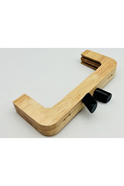 angel çanta aksesuar حقيبة ملاك سوداء مقاس 20 سم - ملحق الأزيز الخشبي برأس أس...