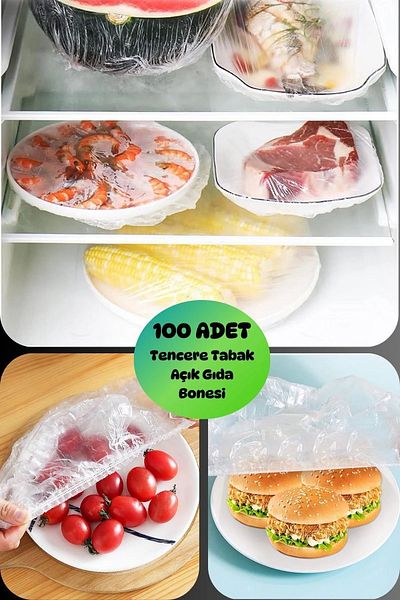 Pazarika 100 Pcs Practical Freshness Preserving Pot and Plate Cap| Multi-Purpose Cover Food Cap