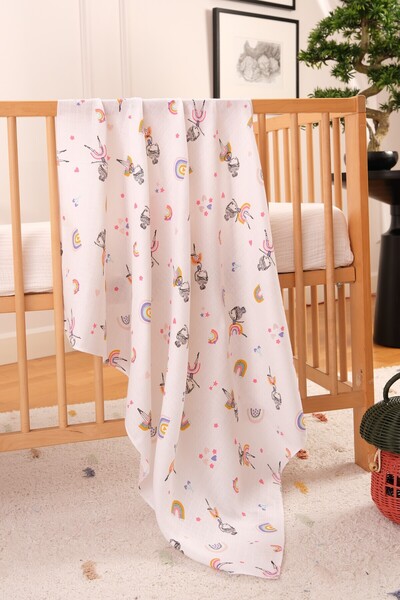 Bondberro Multi-Purpose Muslin Blanket Set of 3 100% Cotton Organic Oeko-Teks...