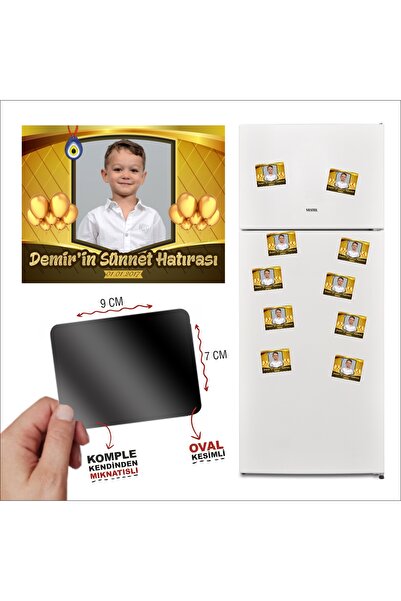 CiciMagnet Gold Balon Temalı Sünnet İçin Hediyelik Magnet 10 Adet
