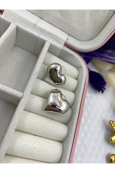 Arescollection vip series steel trend heart women's non-tarnish earrings