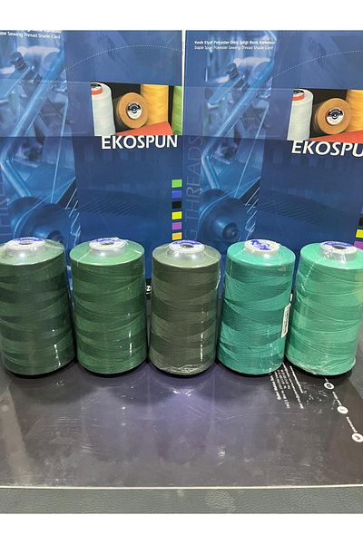 AYHANMAK Set of 5 Sewing Thread 120 No 5000m Polyester Ekospun, High Strength, Ultra Quality