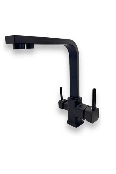 ema Square Tubular Purified Kitchen Faucet Black
