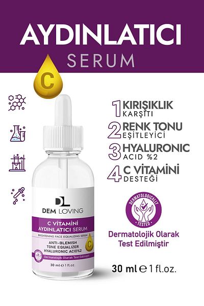 DEM LOVİNG Vitamin C Brightening Serum - Tone Equalizer, 30 ml