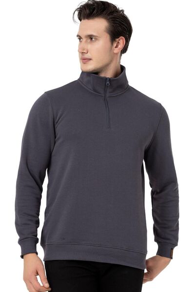 Scooter Ανδρικό φούτερ Anthracite με μισό φερμουάρ M1519ta