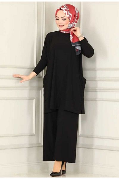 MODAMÜNASİP Υπέροχο διπλό Hijab Sandy Σετ