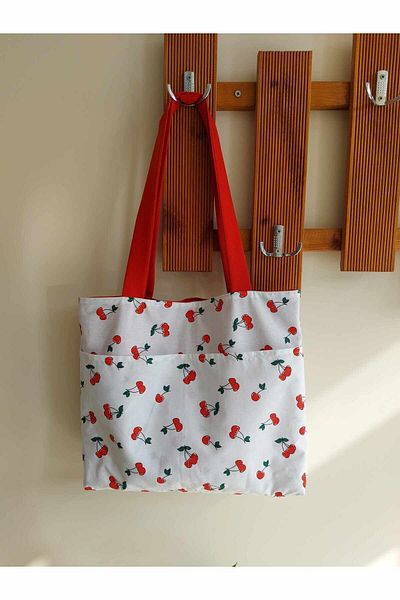 hydesing Red Cherry Double-Sided Bag with Water Drain