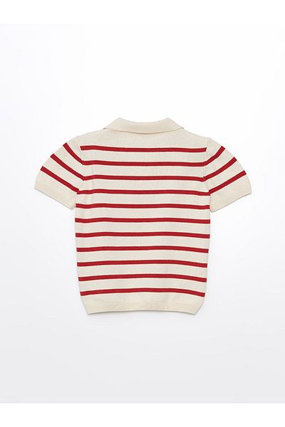 LC Waikiki Polo Neck Knit Sweater for Baby Boy - Short Sleeve