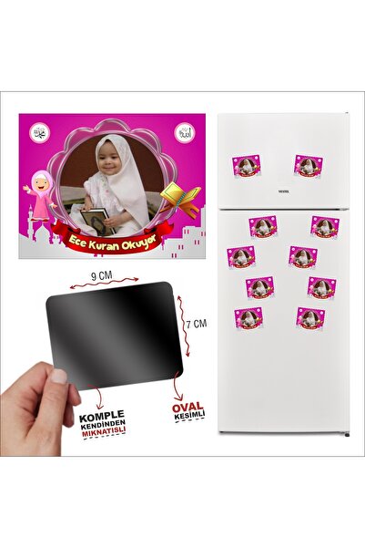 CiciMagnet Pembe Temalı Kur'an Okuyorum Magneti 10 Adet