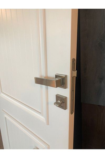 Sofuoğlu Orkide Door Handle Stainless Nickel Satin Inox for Wc (Bathroom) / Wc Doors