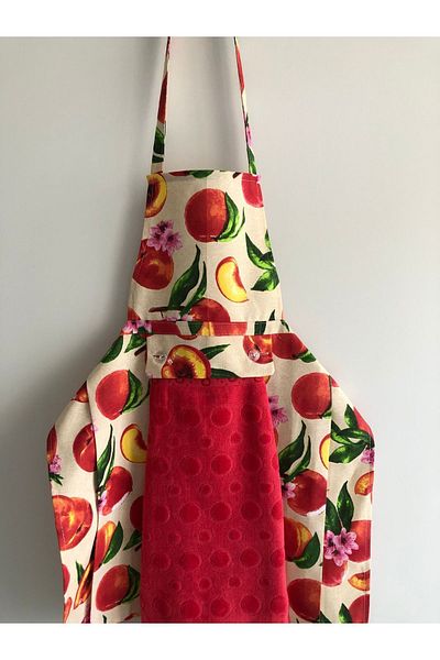 handyco Kitchen Apron Peach Patterned