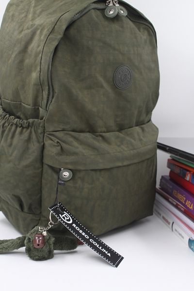 bakacstore luxury Crinkle Fabric - High School Junior High School Backpack, Bergamo with Keychain Gift