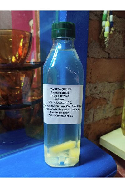 Yavuz El Yapımı Doğal Fermente Filtre Edilmemiş Ananas Sirkesi 500 ML