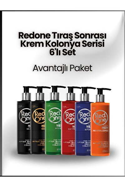 Red One Redone 6 Çeşit Krem Kolnoya Tıraş Sonrası Balsam Rahatlatır Ve Ferahlatır 400 ml
