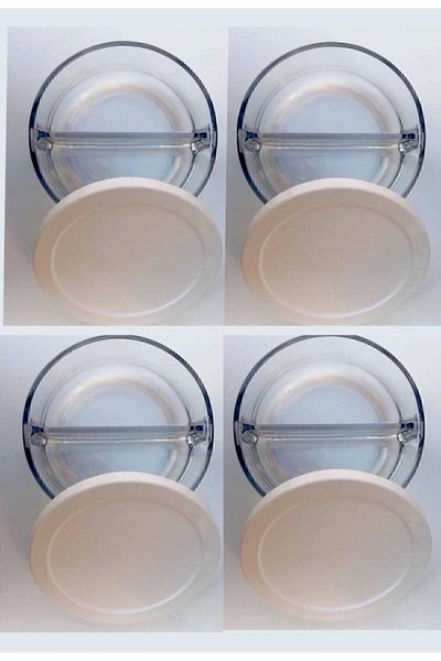 Paşabahçe Polar Two Compartment Storage Container 4 Pieces Original. Boxed