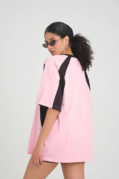 3 ROPE Pink Retro Star Oversize Unisex T-Shirt