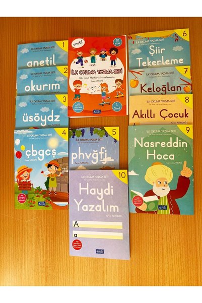 Parıltı Yayınları Anetil ilk okuma yazma set 10 kitap 2024-2025 Dik temel harflerle yeni müfredata göre hazırlanmıştır