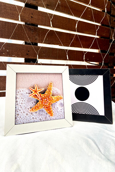 yeditepe hayat 9 Pcs 15X15 White Frame Mdf Can Be Paste-And-Use - White Square Frame