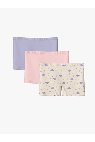 LC Waikiki Lcw Kids Lilac Printed Girls' Boxers Set 3 pary